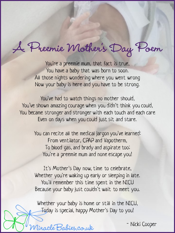 Preemie Mothers Day Poem